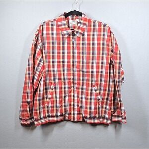 Vintage‎ Tabi International Golf Jacket Mens Large Plaid Zip Up 90s Lightweight